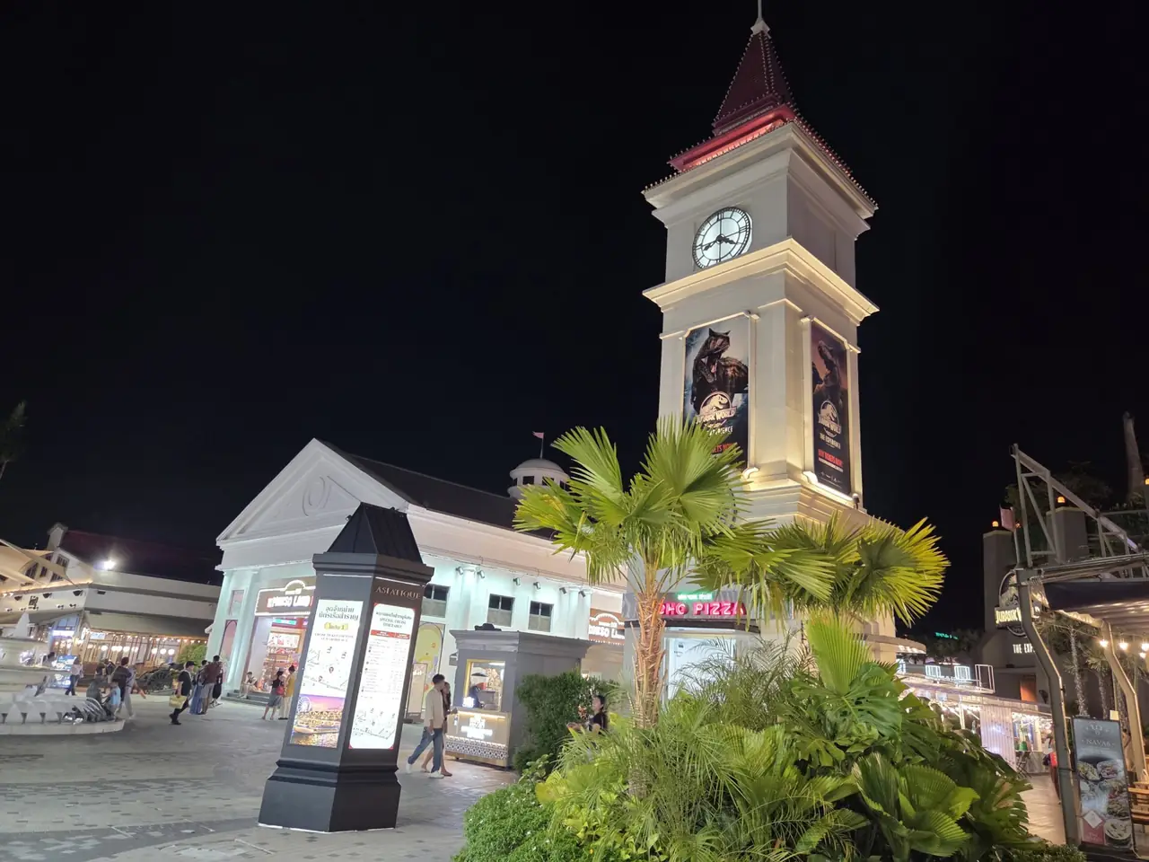 The clock tower at Asiatique The Riverfront by night