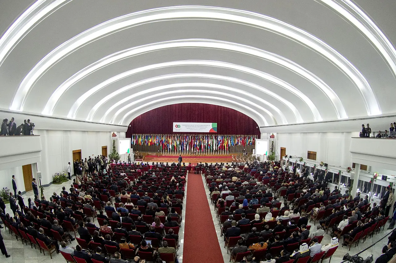 บรรยากาศงาน Asian-African Summit ปี 2015 ที่ Gedung Merdeka บันดุง (ภาพบรรยากาศ)