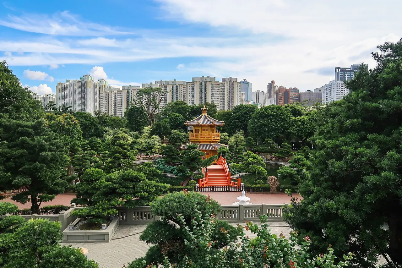 สวน Nan Lian ที่ Diamond Hill ภาพถ่ายปี 2561 เป็นบรรยากาศของสวน ไม่ใช่ฤดูกาลที่ไปเที่ยว