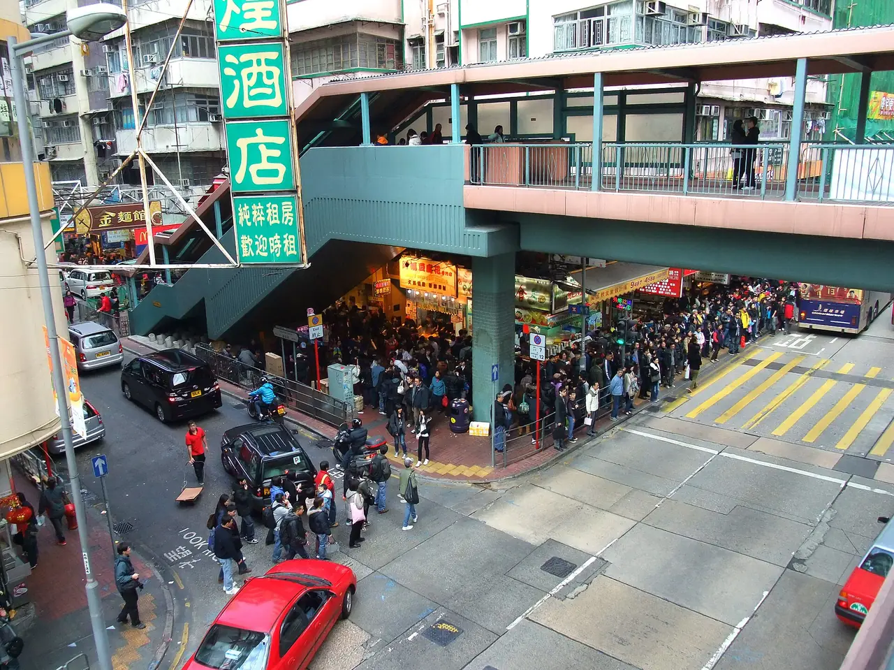 ถนน Mong Kok Road และ Tung Choi Street ในมงก๊ก