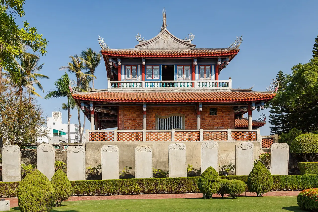 หอ Chihkan ในตัวเมืองไถหนาน บนที่ตั้งของป้อม Provintia เดิม