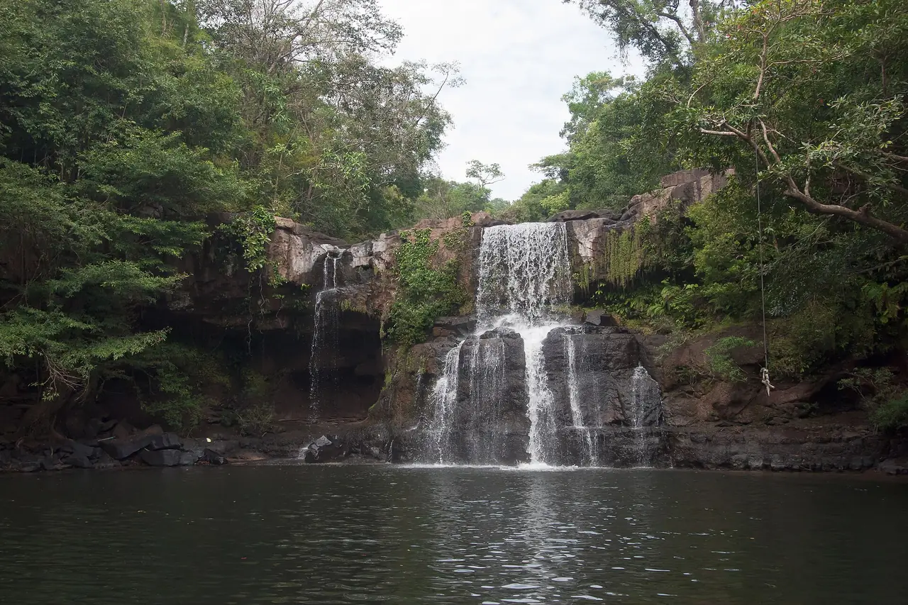 A waterfall and lake in the interior of Koh Kood