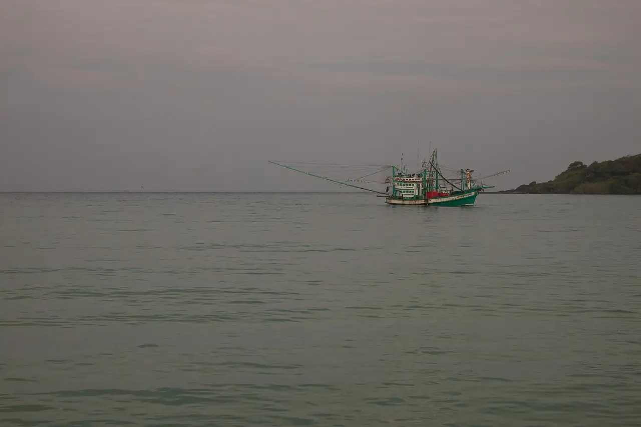 A fishing boat on the sea off Koh Kood
