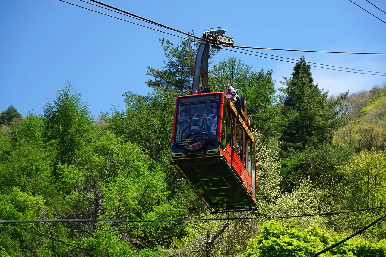 กระเช้า Mt. Fuji Panorama Ropeway ที่คาวากุจิโกะ (ภาพกระเช้า)