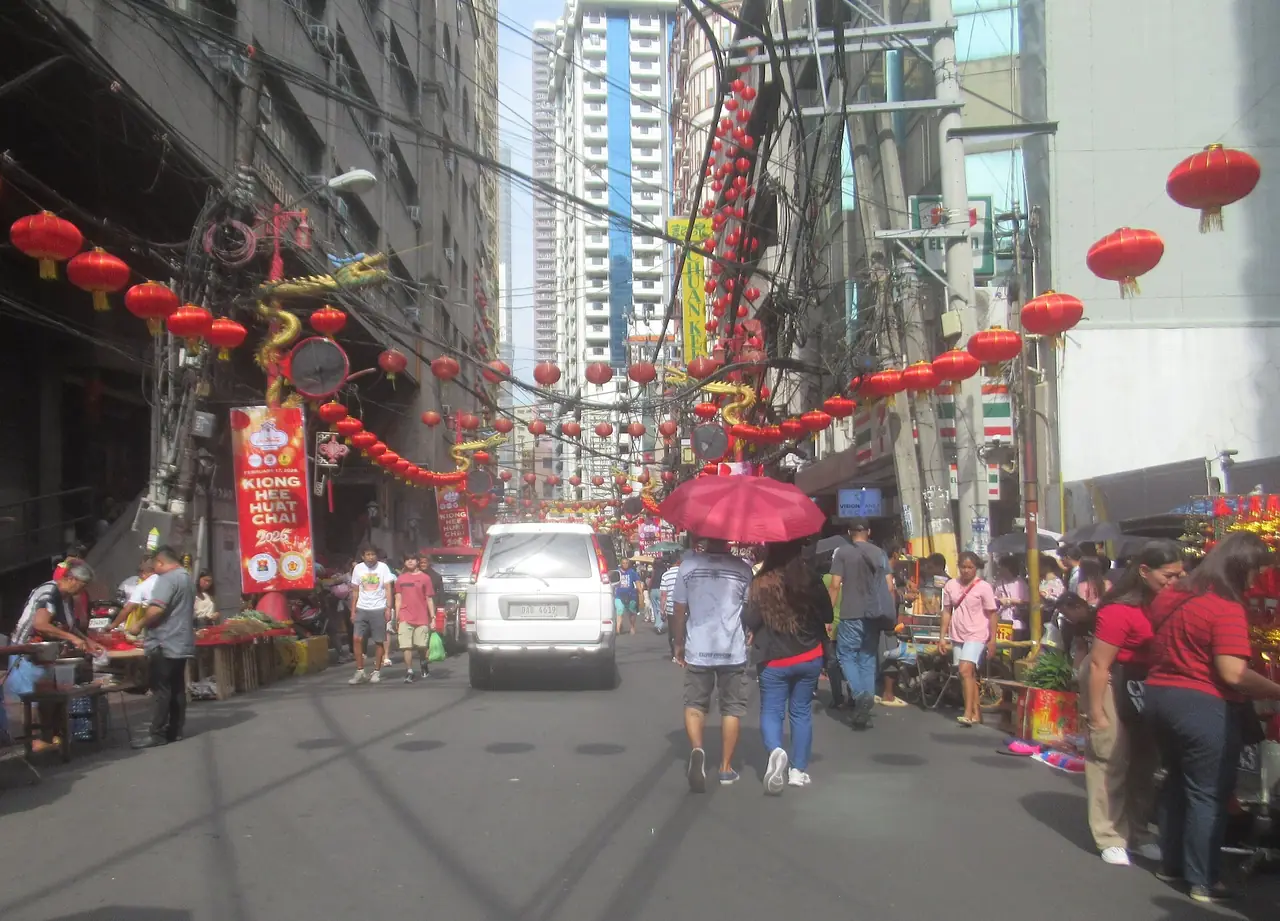 ถนน Ongpin ในบิโนนโดช่วงตรุษจีน (ภาพบรรยากาศ)