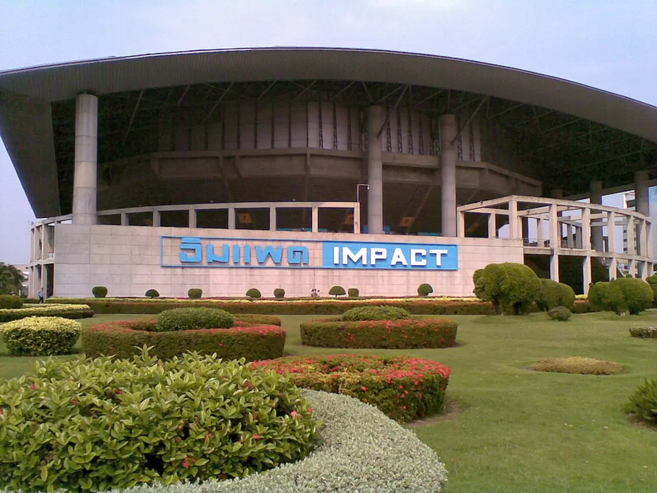 The IMPACT sign in front of the exhibition and convention centre at Muang Thong Thani