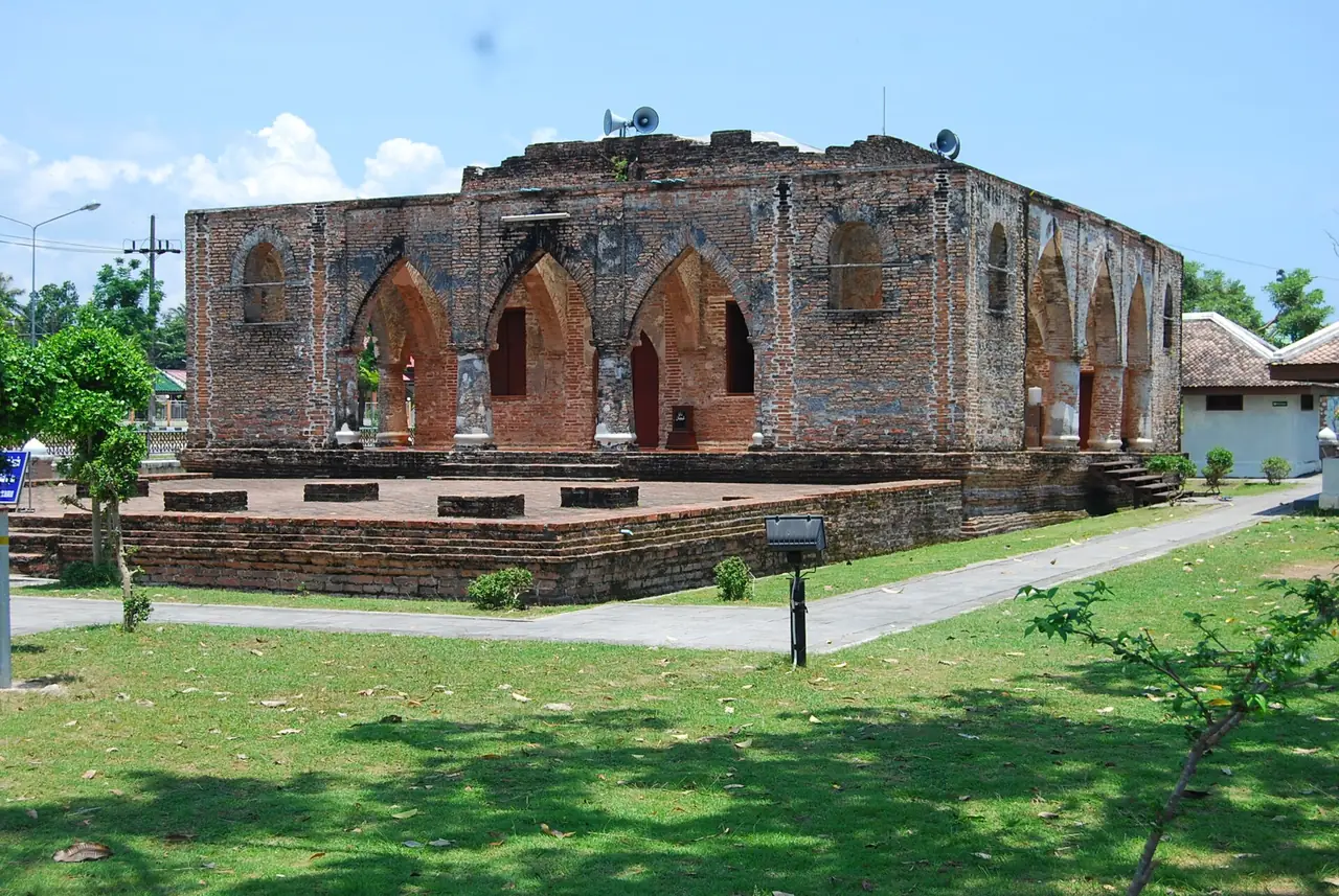 The brick ruins of Krue Se Mosque, Mueang Pattani district