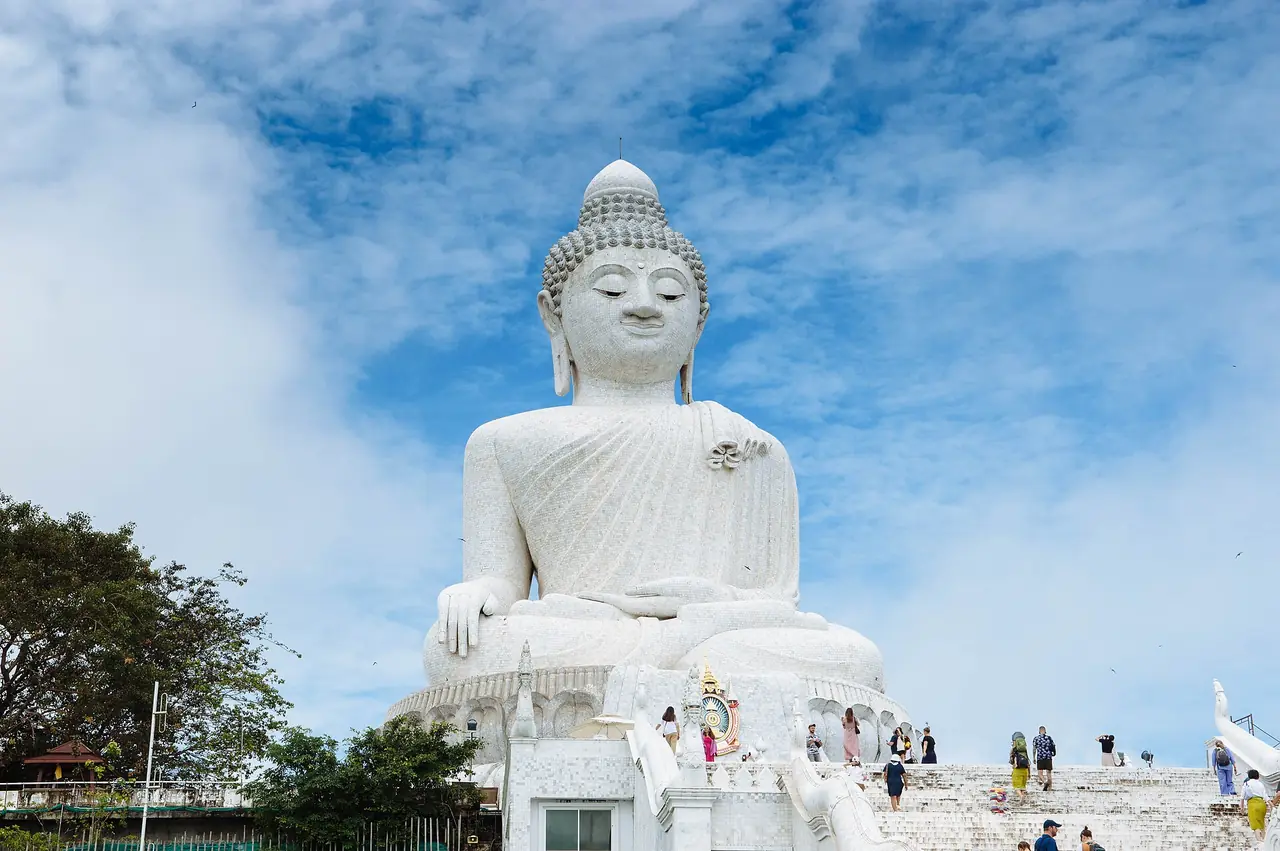 The Big Buddha on Nakkerd Hill, Phuket, a common half-day pairing with an adventure activity