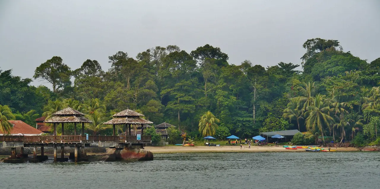 ภูมิทัศน์เกาะ Pulau Ubin ตามคำบรรยายภาพต้นฉบับ