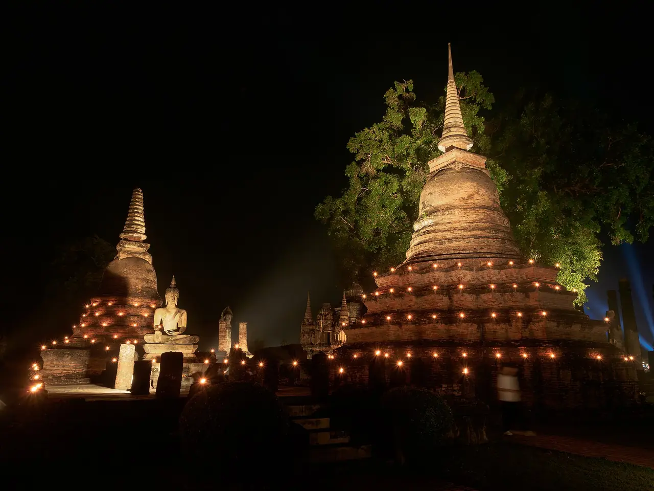 ภาพประกอบ สุโขทัย: ลอยกระทง เผาเทียนเล่นไฟ สุโขทัย 2569 วันที่ ตั๋วแสงสีเสียง