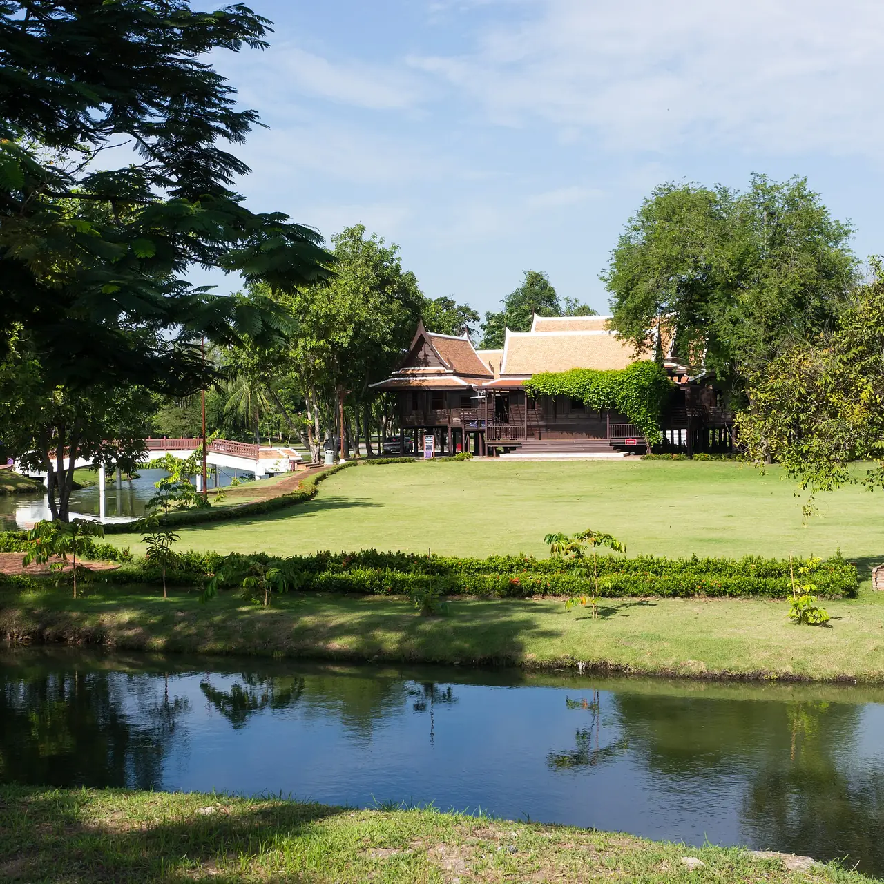 Khum Khun Phaen, a traditional Thai house in a garden, tied to the Khun Chang Khun Phaen story