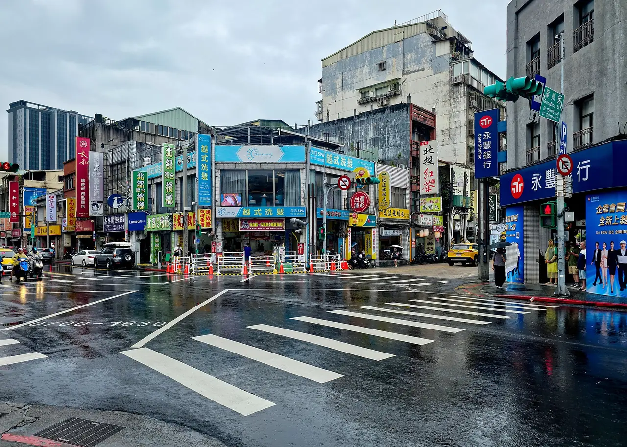 ถนนในย่าน Bopiliao เขตหวันหัว
