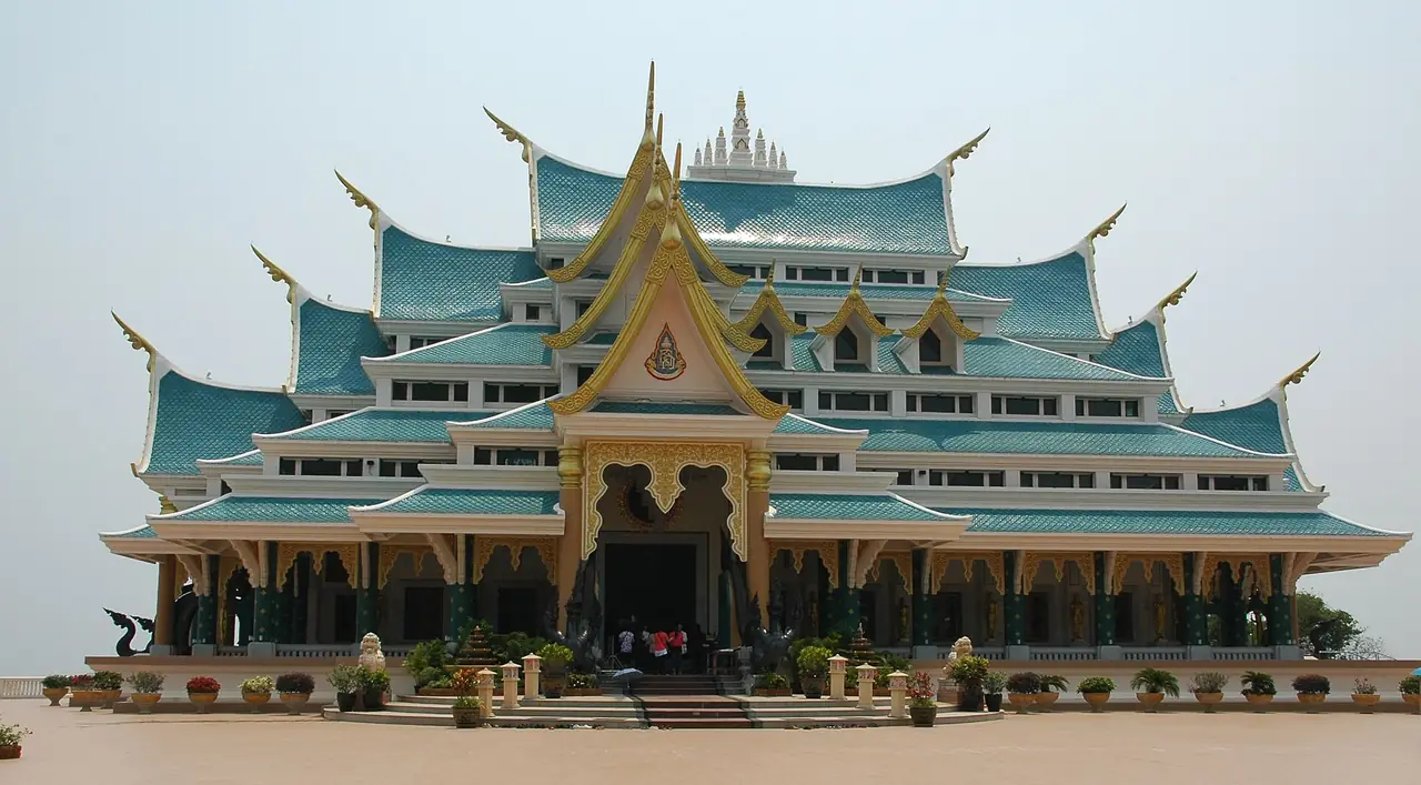 พระอุโบสถหลังใหญ่ของวัดป่าภูก้อน อำเภอนายูง