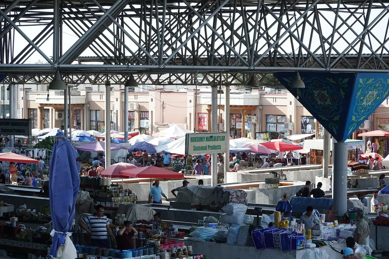 ตลาดสียับ ซามาร์คันด์ ภาพจาก Wikimedia Commons ผู้ถ่าย Adam Harangozó สัญญา CC BY-SA 4.0