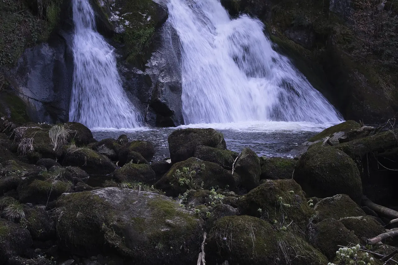 ส่วนล่างของน้ำตก Triberg ภาพจาก Wikimedia Commons ผู้ถ่าย Natureismypassion สัญญา CC BY-SA 4.0 ปีที่ถ่ายไม่ระบุ