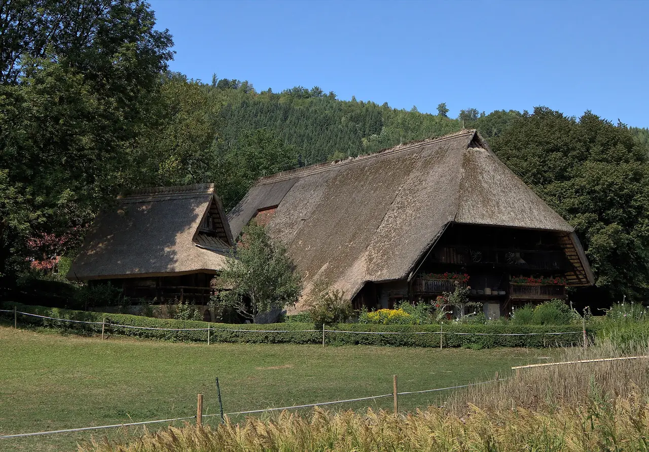บ้านไร่ Vogtsbauernhof ใน Gutach ภาพจาก Wikimedia Commons ผู้ถ่าย H. Zell สัญญา CC BY-SA 3.0 ปีที่ถ่ายไม่ระบุ
