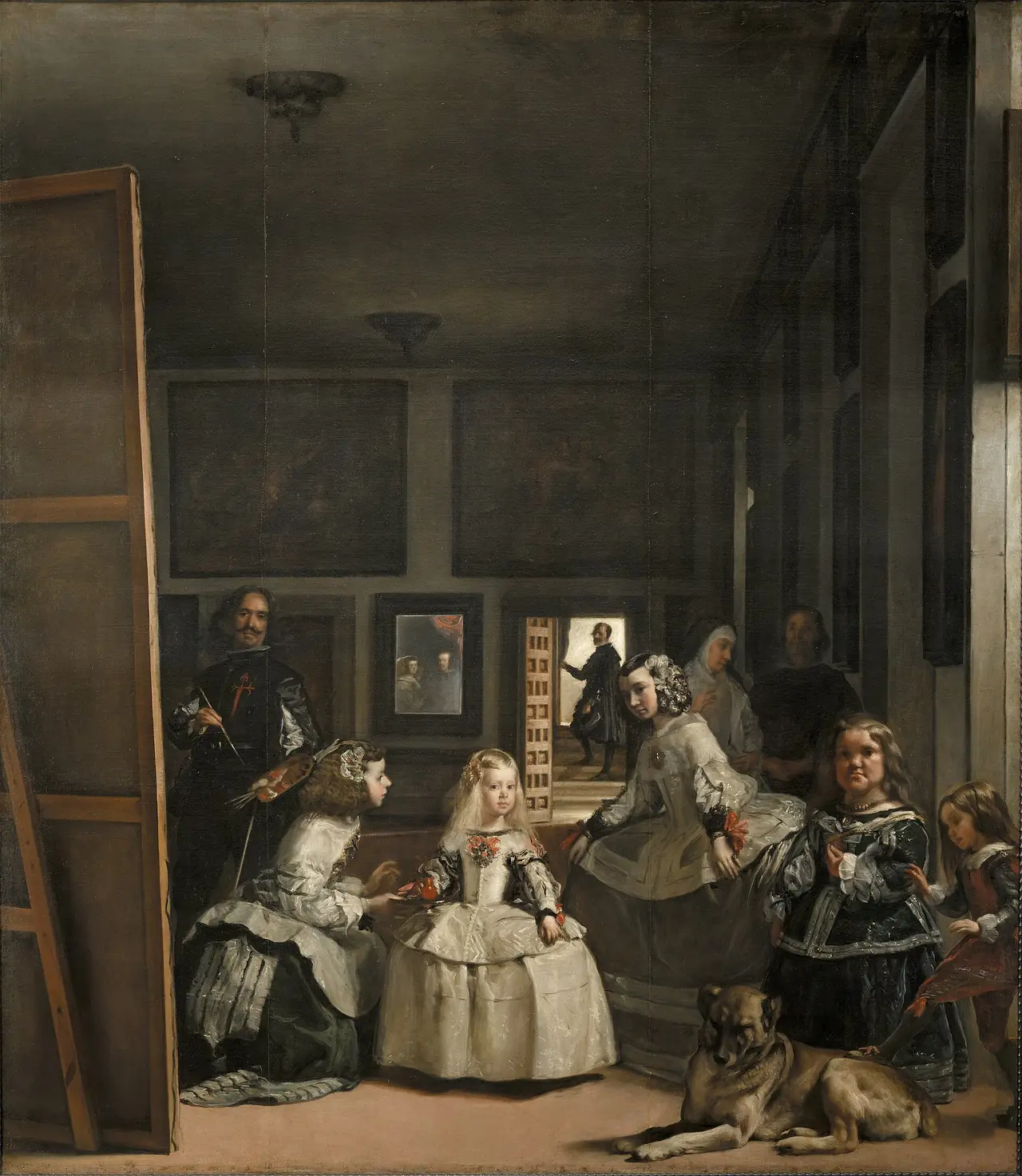 ภาพ Las Meninas โดย Diego Velazquez ผลงานในคอลเลกชันของพิพิธภัณฑ์ปราโด ภาพจาก Wikimedia Commons สัญญาสาธารณสมบัติ ภาพถ่ายผลงานสร้างปี 1656 ตามประวัติทั่วไป ปีที่สร้างยังไม่ยืนยันจากเว็บทางการ