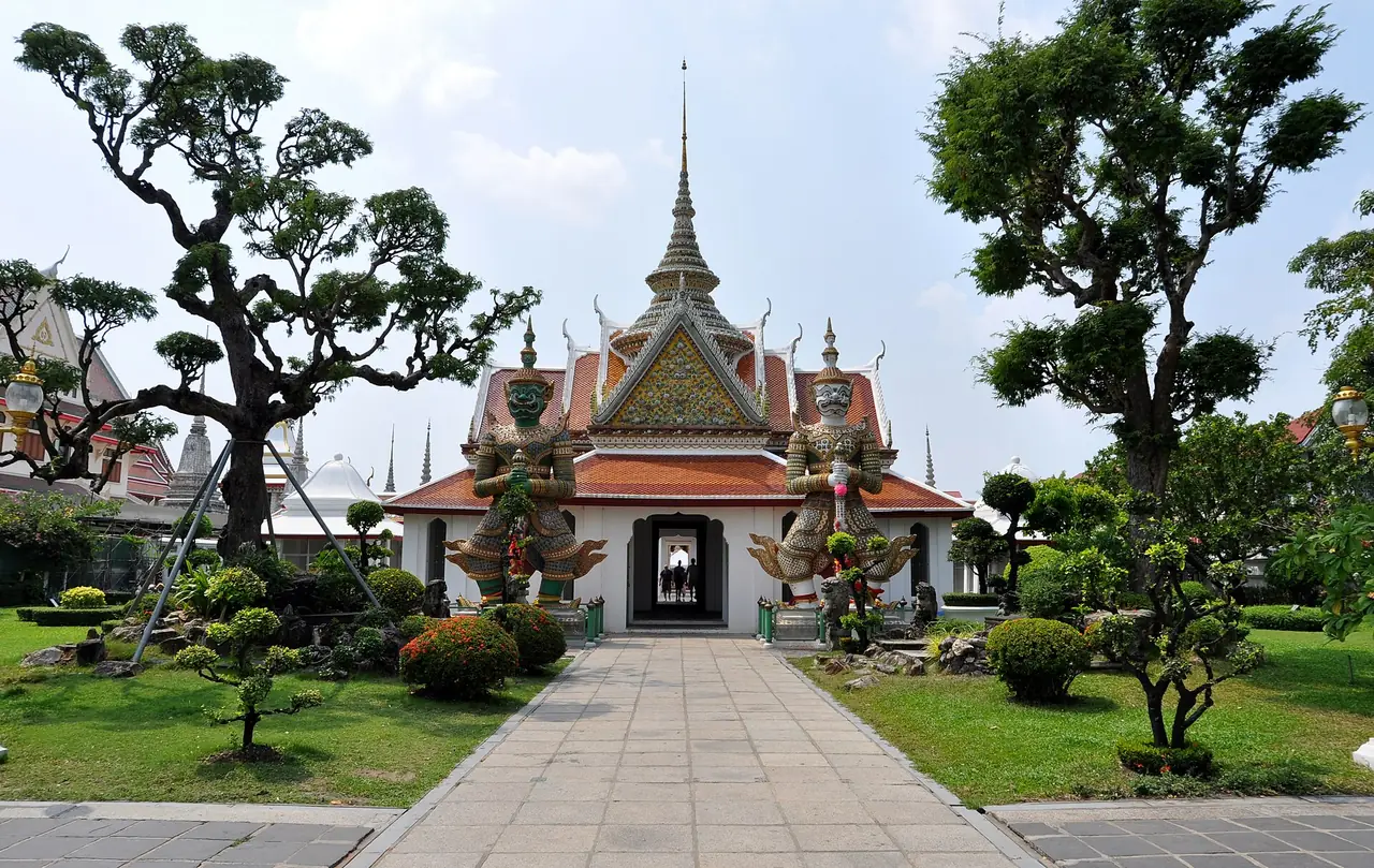 The ordination hall entrance at Wat Arun, Bangkok