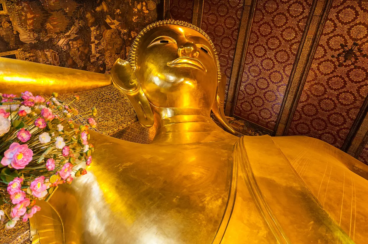 The face of the Reclining Buddha, Wat Pho