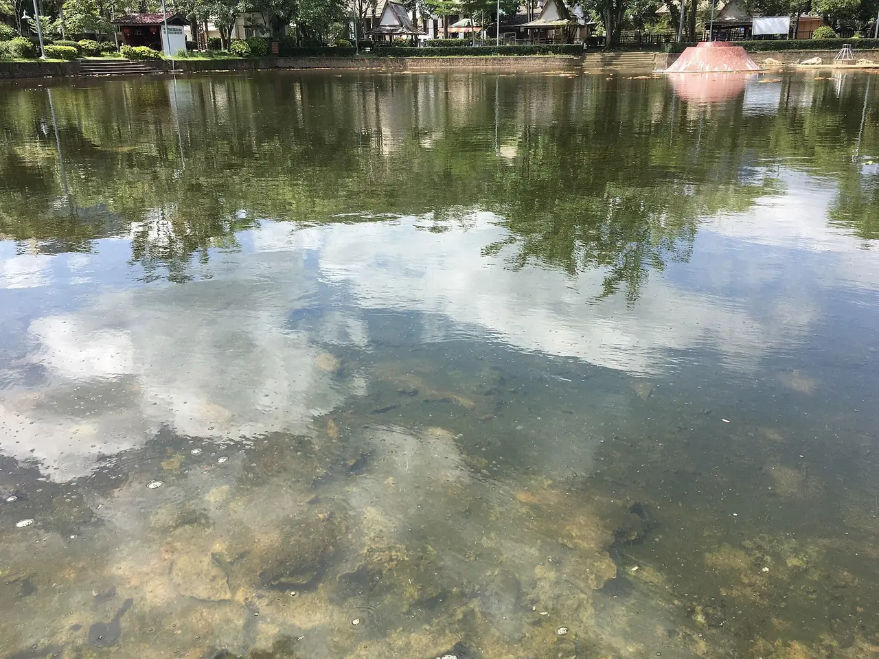น้ำร้อนในบ่อที่บ่อน้ำร้อนเบตง ภาพของ Slleong จาก Wikimedia Commons ใบอนุญาต CC0 คำบรรยายบน Commons ว่า Closer view of the hot water in the lake at Bonamron Hot Spring, Betong